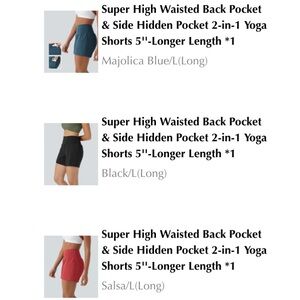 HALARA Athletic Shorts (3: red, blue, black)